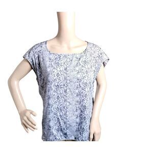 Converse Blouse Womens XS Gray Black Geometric Flowy Lightweight Casual One Star